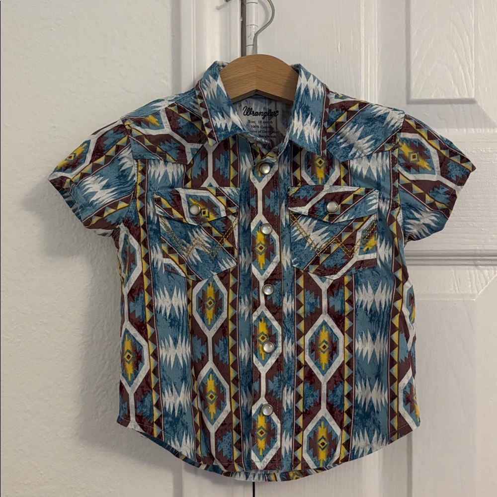 Wrangler Multicolor Western Button-up Short Sleeve